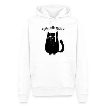 Bye bye byezki ! - Sweat à capuche Premium bio Homme - blanc - Devant - Nico (187cm)
