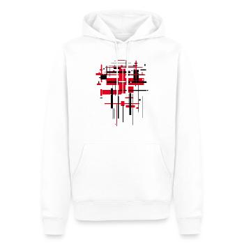 Muster Abstrakt - Männer Premium Bio Hoodie - Weiß - Vorne - Nico (187cm)