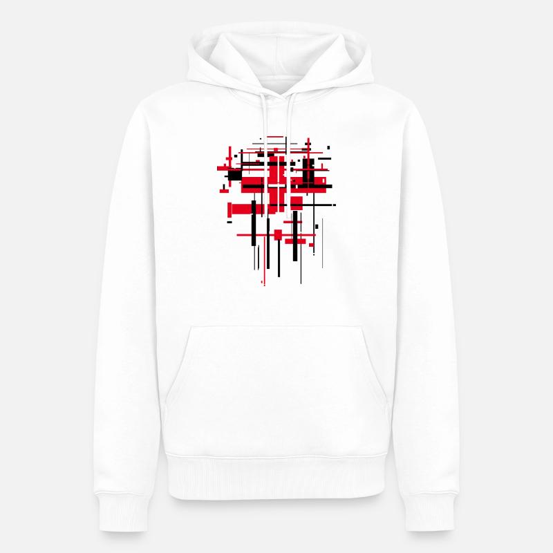 Muster Abstrakt - Männer Premium Bio Hoodie - Weiß