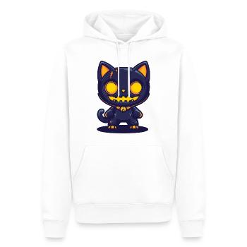 Katze Halloween Lustig - Männer Premium Bio Hoodie - Weiß - Vorne - Nico (187cm)