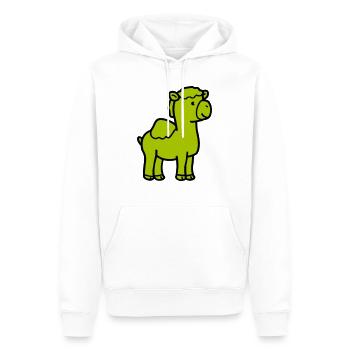 Bande dessinée de chameau - Sweat à capuche Premium bio Homme - blanc - Devant - Nico (187cm)
