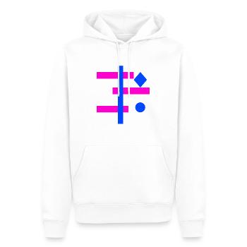 Abstraktimus - Männer Premium Bio Hoodie - Weiß - Vorne - Nico (187cm)