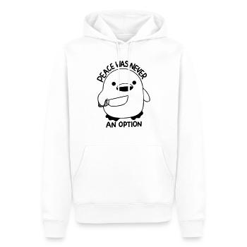 peace was never an option - Men’s Premium Organic Hoodie - white - Front - Nico (187cm)