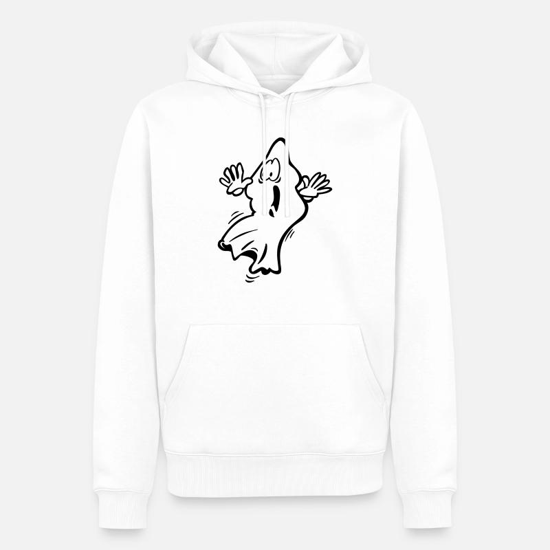 Ghost Geist gespenst - Männer Premium Bio Hoodie - Weiß