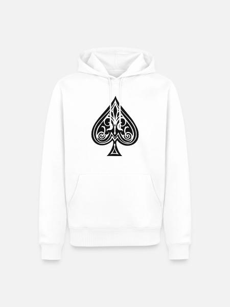 ace of spades - Männer Premium Bio Hoodie - Weiß