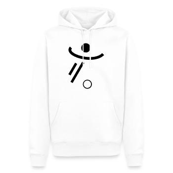 Fußballspieler - Männer Premium Bio Hoodie - Weiß - Vorne - Nico (187cm)