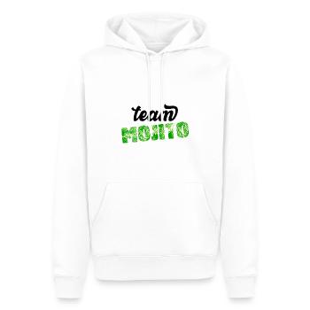 Team MOJITO - Männer Premium Bio Hoodie - Weiß - Vorne - Nico (187cm)