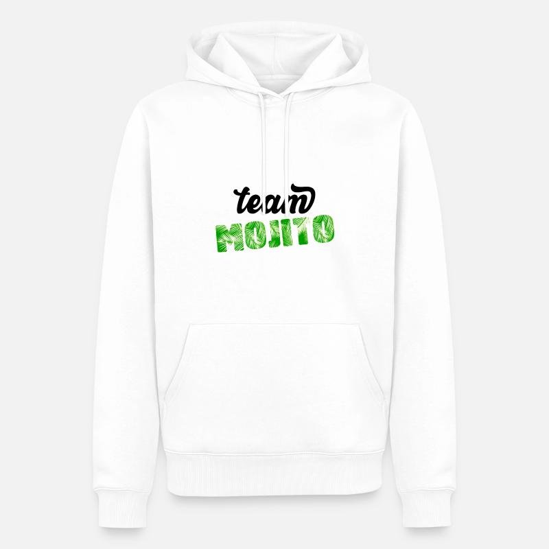 Team MOJITO - Sweat à capuche Premium bio Homme - blanc