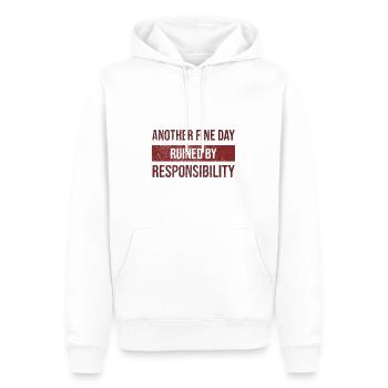 Ein weiterer schöner Tag ruiniert durch Verantwortung T-Shirt - Männer Premium Bio Hoodie - Weiß - Vorne - Nico (187cm)