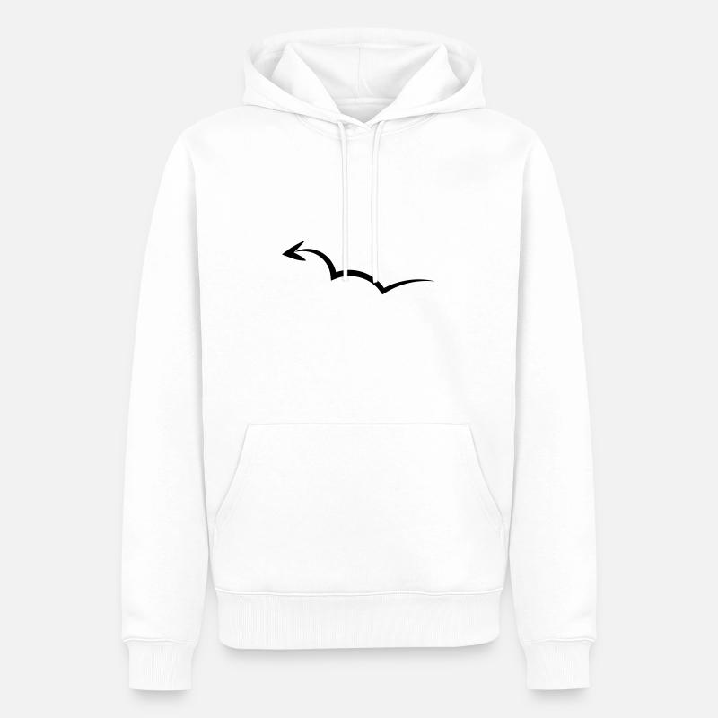 Flèche rebondissante - Sweat à capuche Premium bio Homme - blanc