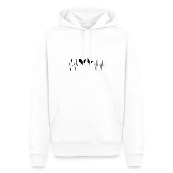 My heart beats for my chickens - Men’s Premium Organic Hoodie - white - Front - Nico (187cm)