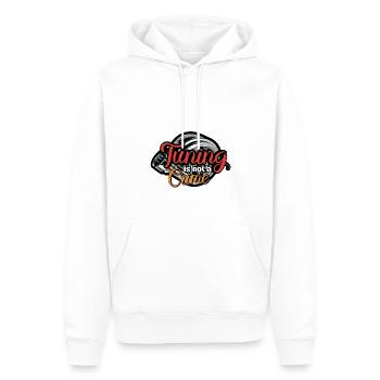 Tuning Spruch für Motorsport / Auto Fans - Männer Premium Bio Hoodie - Weiß - Vorne - Nico (187cm)