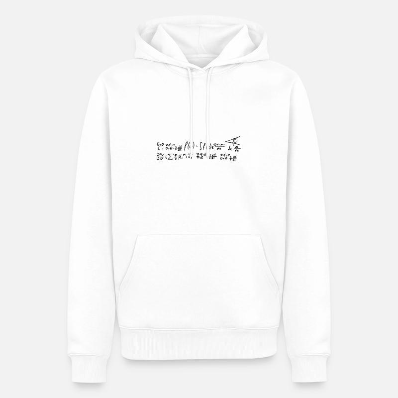 Mathe Formeln - Männer Premium Bio Hoodie - Weiß