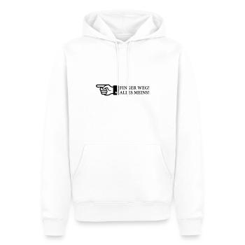 Vergeben, Finger weg, alles meins, Valentinstag - Männer Premium Bio Hoodie - Weiß - Vorne - Nico (187cm)