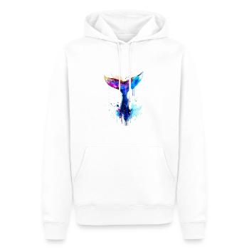 Walflosse, Flosse,wal, Walfisch, Graffiti - Männer Premium Bio Hoodie - Weiß - Vorne - Nico (187cm)