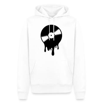 Schmelzende Vinyl-Schallplatte - Männer Premium Bio Hoodie - Weiß - Vorne - Nico (187cm)