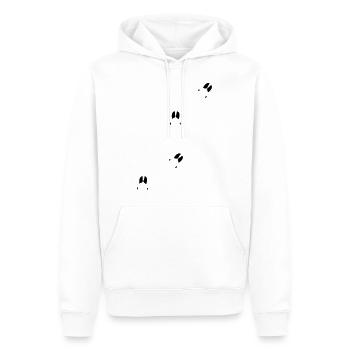 Wildschwein Wildsau Spur wild boar Wald Forst - Männer Premium Bio Hoodie - Weiß - Vorne - Nico (187cm)