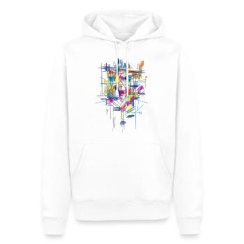 colorful scaffolding - Men’s Premium Organic Hoodie - white - Front - Nico (187cm)