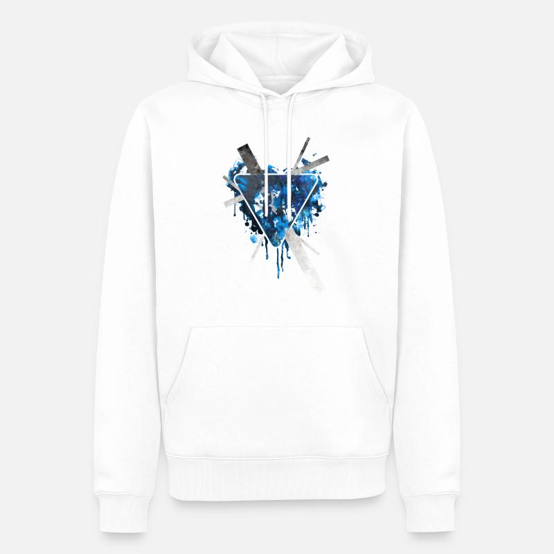 Triangle graphique eX - Sweat à capuche Premium bio Homme - blanc