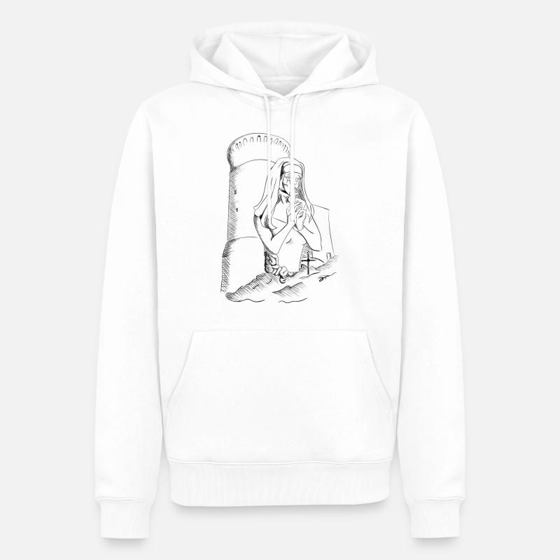 Eine halbe Nonne - Männer Premium Bio Hoodie - Weiß