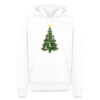 Arbre de Noël - Sweat à capuche Premium bio Homme - blanc - Devant - Nico (187cm)