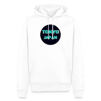 Tokyo Japon Vert - Sweat à capuche Premium bio Homme - blanc - Devant - Nico (187cm)