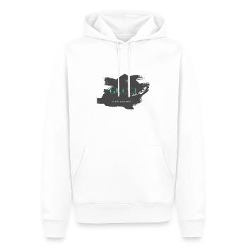 Luxury Hoodie Premium - Men’s Premium Organic Hoodie - white - Front - Nico (187cm)