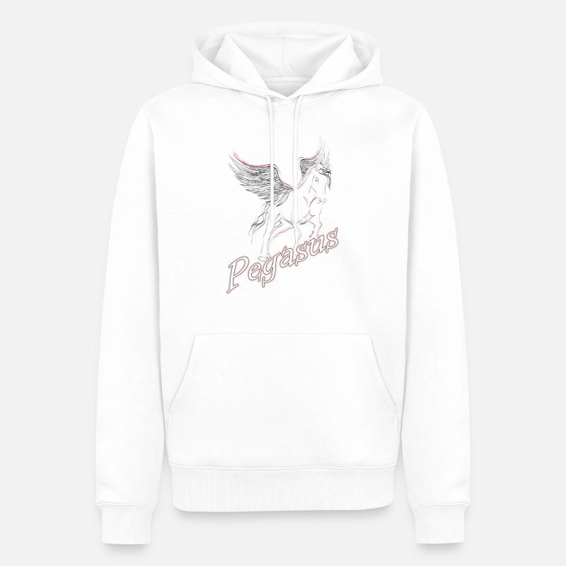 Pegasus! Le cheval volant! - Sweat à capuche Premium bio Homme - blanc