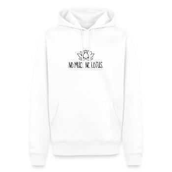 Yoga de méditation de yoga sans fleur de lotus - Sweat à capuche Premium bio Homme - blanc - Devant - Nico (187cm)