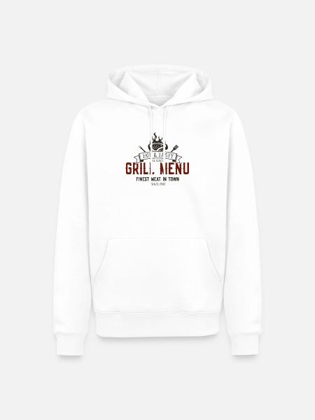 Hot and Tasty - Men’s Premium Organic Hoodie - white