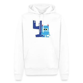 Monster birthday 4years - Men’s Premium Organic Hoodie - white - Front - Nico (187cm)