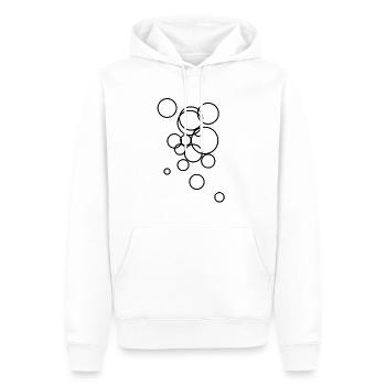 Motif de bulle abstraite - Sweat à capuche Premium bio Homme - blanc - Devant - Nico (187cm)