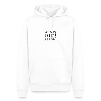 Mambo est mon rêve - Sweat à capuche Premium bio Homme - blanc - Devant - Nico (187cm)