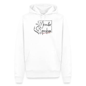 Moin ihr Spacken Anker - Rot - Männer Premium Bio Hoodie - Weiß - Vorne - Nico (187cm)