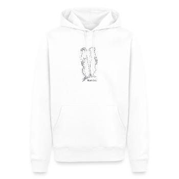 Meerkat - Sweat à capuche Premium bio Homme - blanc - Devant - Nico (187cm)