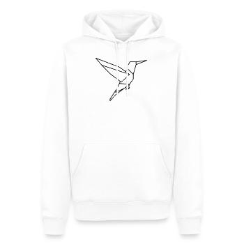 Oiseau Oiseau Animal Minimal - Sweat à capuche Premium bio Homme - blanc - Devant - Nico (187cm)