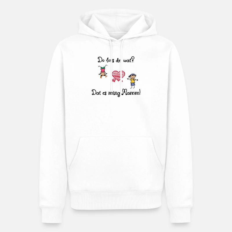 Do lors de, wat? - Kölscher Spruch - Männer Premium Bio Hoodie - Weiß