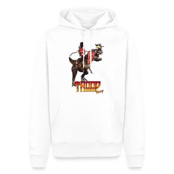 Coldstream Guards, Reiten eines T-Rex, Truppe 2049 - Männer Premium Bio Hoodie - Weiß - Vorne - Nico (187cm)