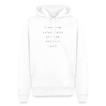 c est trop calme j aime pas trop beaucoup ça - Sweat à capuche Premium bio Homme - blanc - Devant - Nico (187cm)