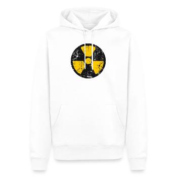 Strahlung / Radioactiiven - Männer Premium Bio Hoodie - Weiß - Vorne - Nico (187cm)