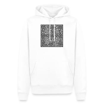 Labyrinth - Männer Premium Bio Hoodie - Weiß - Vorne - Nico (187cm)
