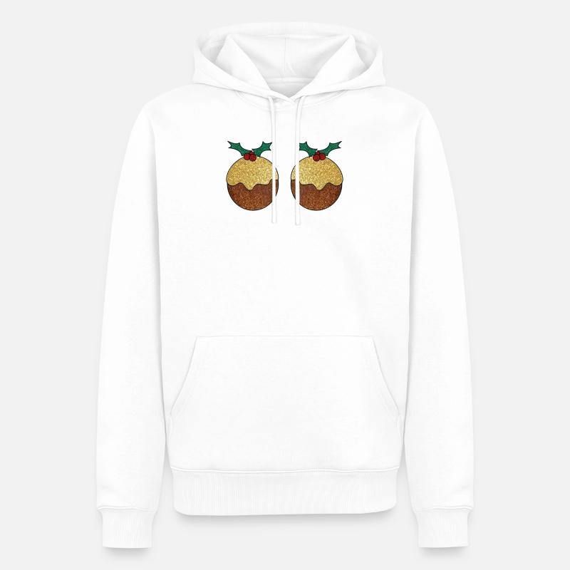 Pudding de Noël - Sweat à capuche Premium bio Homme - blanc