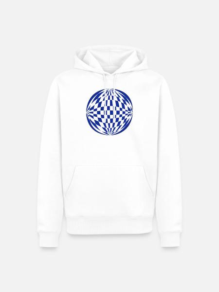 3D sphere - Men’s Premium Organic Hoodie - white