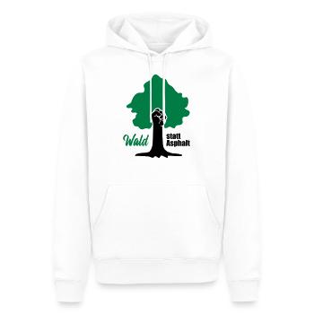 Wald statt Asphalt Fridays for Future Save Planet - Männer Premium Bio Hoodie - Weiß - Vorne - Nico (187cm)