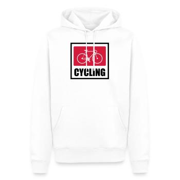 Radfahren - Radfahren - Männer Premium Bio Hoodie - Weiß - Vorne - Nico (187cm)