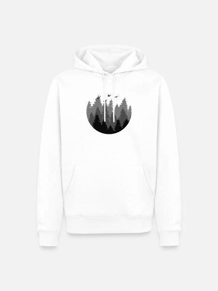 Forest shade - Men’s Premium Organic Hoodie - white