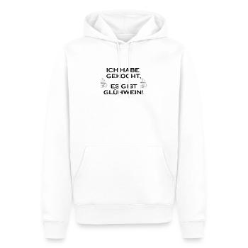 Ich habe gekocht es gibt Glühwein Weihnachten - Männer Premium Bio Hoodie - Weiß - Vorne - Nico (187cm)