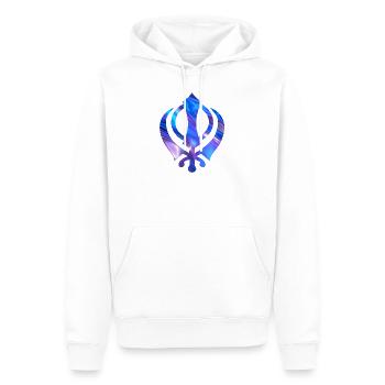 Blaue Khanda, Khanda-Symbol, Sikh Khanda, Sikh Khanda - Männer Premium Bio Hoodie - Weiß - Vorne - Nico (187cm)