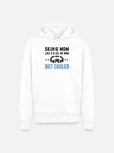 Skiing Mom Skiing Skiing Funny Funny Mom Mother - Men’s Premium Organic Hoodie - white