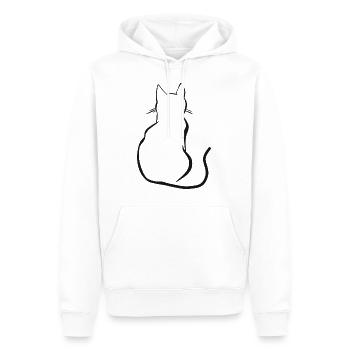 Chat animal tomcat animal de compagnie chaton animaux - Sweat à capuche Premium bio Homme - blanc - Devant - Nico (187cm)